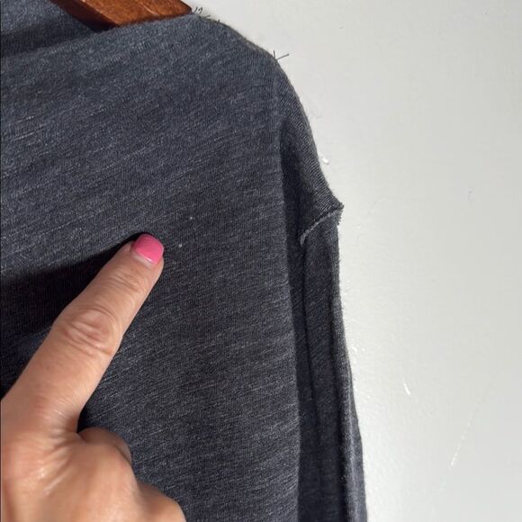 We the Free Kimmi Long Sleeve Top Gray Women's Size Large *SPOTS* - Picture 12 of 13